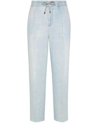 Brunello Cucinelli - Drawstring Track Broek - Lyst