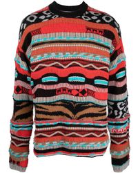 Laneus - Jersey con motivo en jacquard en contraste - Lyst