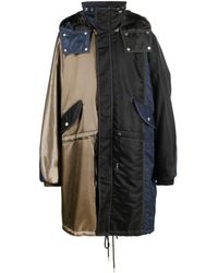 Feng Chen Wang - Oversized Colour-block Hooded Coat - Lyst