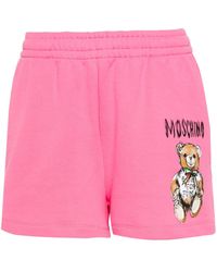 Moschino - Teddy Bear-print Cotton Shorts - Lyst