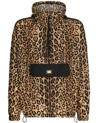 Dolce & Gabbana - Chaqueta con capucha y estampado de leopardo - Lyst