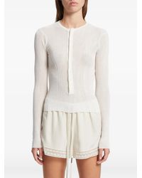 Ann Demeulemeester - Miep Ribbed-Knit Long-Sleeve Sweater - Lyst