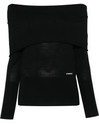 Pinko - Off-Shoulder Wool Top - Lyst