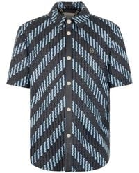 Philipp Plein - Woven Striped Leather Shirt - Lyst