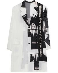 Yohji Yamamoto - Abstract-Print Coat - Lyst
