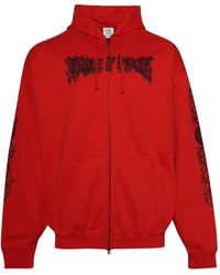 Vetements - Cradle Of Filth Hoodie Met Rits En Dubbel Logo - Lyst
