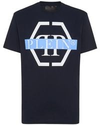 Philipp Plein - Pp Tape-Print Round-Neck T-Shirt - Lyst