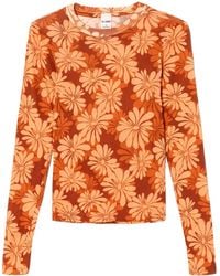 RE/DONE - Sheer Long-Sleeve T-Shirt - Lyst