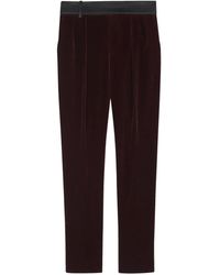Saint Laurent - Velvet Tailored Pants - Lyst