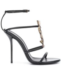 Saint Laurent Босоножки Cassandra 110 - Черный