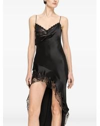 Nissa - Lace-Trim Sequin-Embellished Asymmetric Dress - Lyst