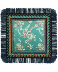 Etro - Bufanda Con Flecos Y Motivo De Narciso - Lyst