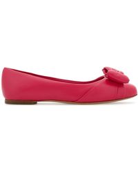 Ferragamo - Vara Bow Flat Ballerina Shoes - Lyst