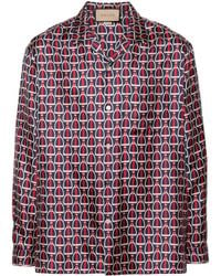 Gucci - Camisa de Seda con Estampado Horsebit - Lyst