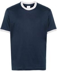 Eleventy - Gestreept Katoenen T-shirt - Lyst