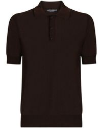 Dolce & Gabbana - Knitted Short-sleeve Polo Shirt - Lyst