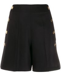 Patou Shorts mit seitlichen Knöpfen - Schwarz