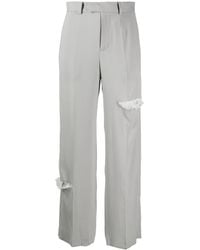 Undercover - Distressed-Effect Straight-Leg Trousers - Lyst