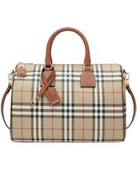 Burberry - Medium Check Bowling Bag - Lyst