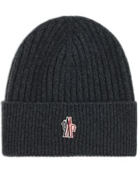 Moncler - Geribbelde Muts Met Logopatch - Lyst