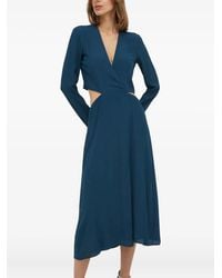 Patrizia Pepe - Cut-Out Long-Sleeve Midi Dress - Lyst