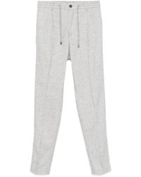 Peserico - Wool-Blend Drawstring Tapered Trousers - Lyst
