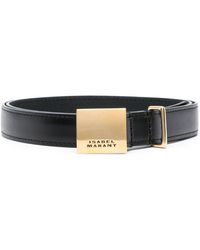 Isabel Marant - Lowell Engraved-buckle Leather Belt - Lyst
