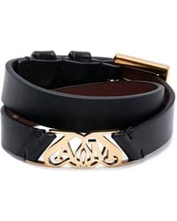 Alexander McQueen - Bracelet Seal en cuir - Lyst