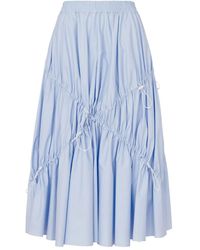 Moschino - Gesmockte Rok Met Elastische Taille - Lyst