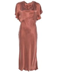 BOSS - Short-Sleeved Midi Dress - Lyst