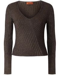 Missoni - Metallic-Thread Ribbed-Knit Sweater - Lyst