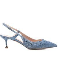 Liu Jo - Studded Pointed Leather Pumps - Lyst