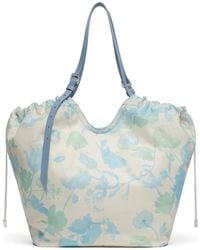 Maison Margiela - Medium Floral-Print Drawstring-Detail Cotton Tote Bag - Lyst