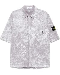 Stone Island - Camicia A Maniche Corte - Lyst