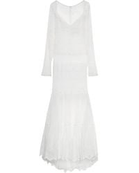 Blumarine - Langärmeliges Maxikleid Aus Spitze - Lyst