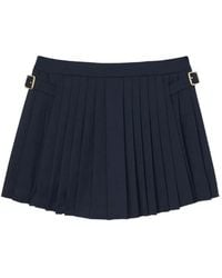 Sandro - Jupe-Short Plissée À Détail De Boucle - Lyst