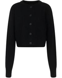 Loulou de Saison - Heike Raglan-Shoulder Cropped Cardigan - Lyst