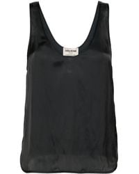 Zadig & Voltaire - Carys Satin-finish Tank Top - Lyst