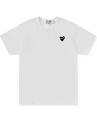 COMME DES GARÇONS PLAY - Play Rhinestone-Heart T-Shirt - Lyst