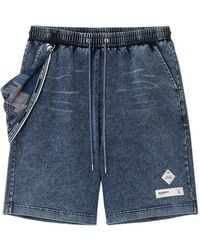 Musium Div. - Short En Jean À Lien De Resserrage - Lyst