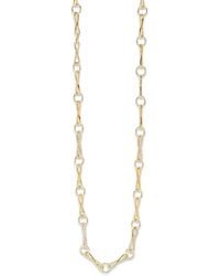 Azlee - Diamond Large Double Link Necklace - Lyst