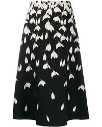 Valentino Gonna Stampa Bucaneve - Nero