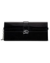 KARL LAGERFELD - Logo-Plaque Clutch Bag - Lyst