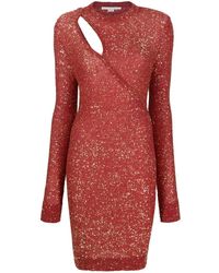 Stella McCartney - Sequin-embellished Cut-out Dress - Lyst