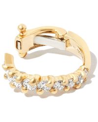 Yvonne Léon - 18kt Yellow Gold Diamond Hoop Earrings - Lyst