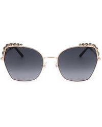 Carolina Herrera - Crystal-Embellished Cat-Eye Frame Sunglasses - Lyst
