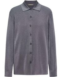 12 STOREEZ - Lurex-detail Button-up Shirt - Lyst