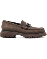Ferragamo - Gancini-Buckle Loafers - Lyst