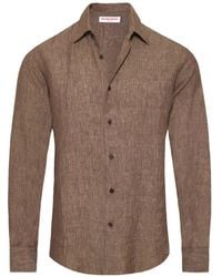 Orlebar Brown - Giles Textured-Linen Shirt - Lyst