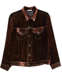 Pierre Louis Mascia - Kandox Velvet-Effect Denim Jacket - Lyst